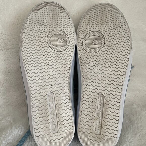 COACH Citysole Platform Women's Blue Sneaker Signature Terry Cloth Size US 8.5 - Picture 12 of 14
